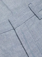 Slim-Fit Chambray Trousers