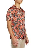 Slim-Fit Floral Short-Sleeve Camp Shirt