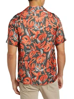 Slim-Fit Floral Short-Sleeve Camp Shirt