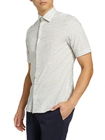 Slim-Fit Daisy Cotton Button-Front Shirt