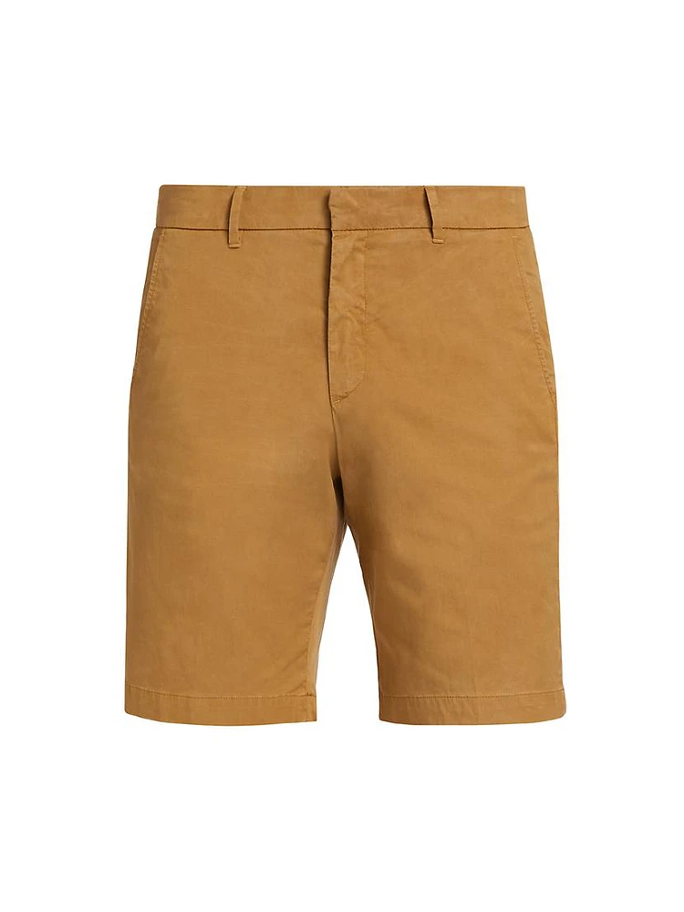 Slim-Fit Garment-Dyed Cotton-Blend Chino Shorts