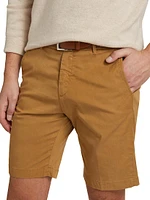 Slim-Fit Garment-Dyed Cotton-Blend Chino Shorts