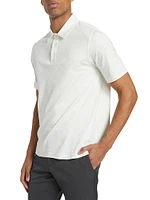 Slim-Fit Geometric Cotton Polo Shirt