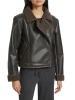 Romy Vegan Leather & Faux Fur Jacket