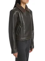 Romy Vegan Leather & Faux Fur Jacket