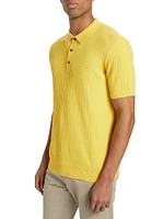 Slim-Fit Textured Cotton Polo Shirt