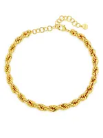 22K Gold-Plated Rope Chain Necklace