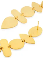 22K Gold-Plated Linear Geo Drop Earrings