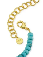 22K Gold-Plated & Turquoise Beaded Necklace