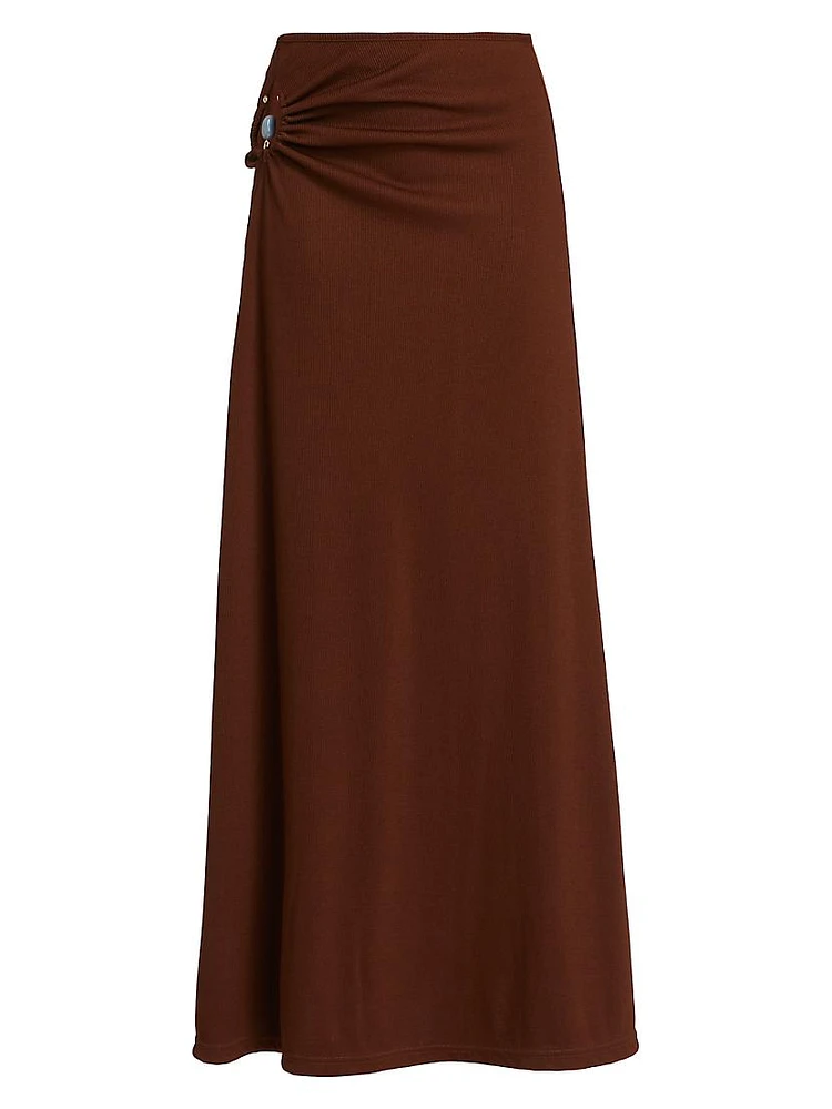 Callisto Orbit Stone-Embellished Maxi Skirt