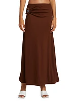 Callisto Orbit Stone-Embellished Maxi Skirt