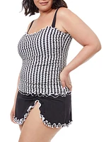 Geometric Underwire Tankini Top