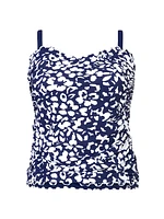 Floral Ruched Tankini Top