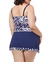 Floral Ruched Tankini Top