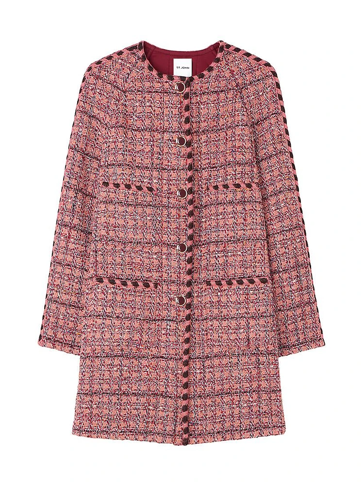 Slub Tweed Long Jacket