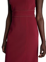 Collection Line Sleeveless Cady Midi-Dress