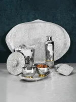 Shagreen Double Dish With Tray