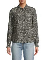 Jacquelin Floral Silk-Blend Shirt