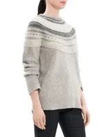 Fair Isle-Inspired Wool-Blend Crewneck Sweater