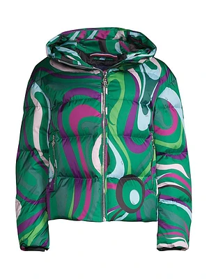 Barsy Abstract Swirl Down Jacket