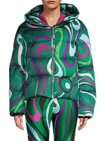 Barsy Abstract Swirl Down Jacket