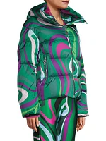 Barsy Abstract Swirl Down Jacket