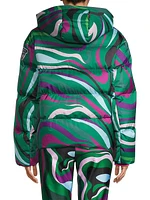 Barsy Abstract Swirl Down Jacket