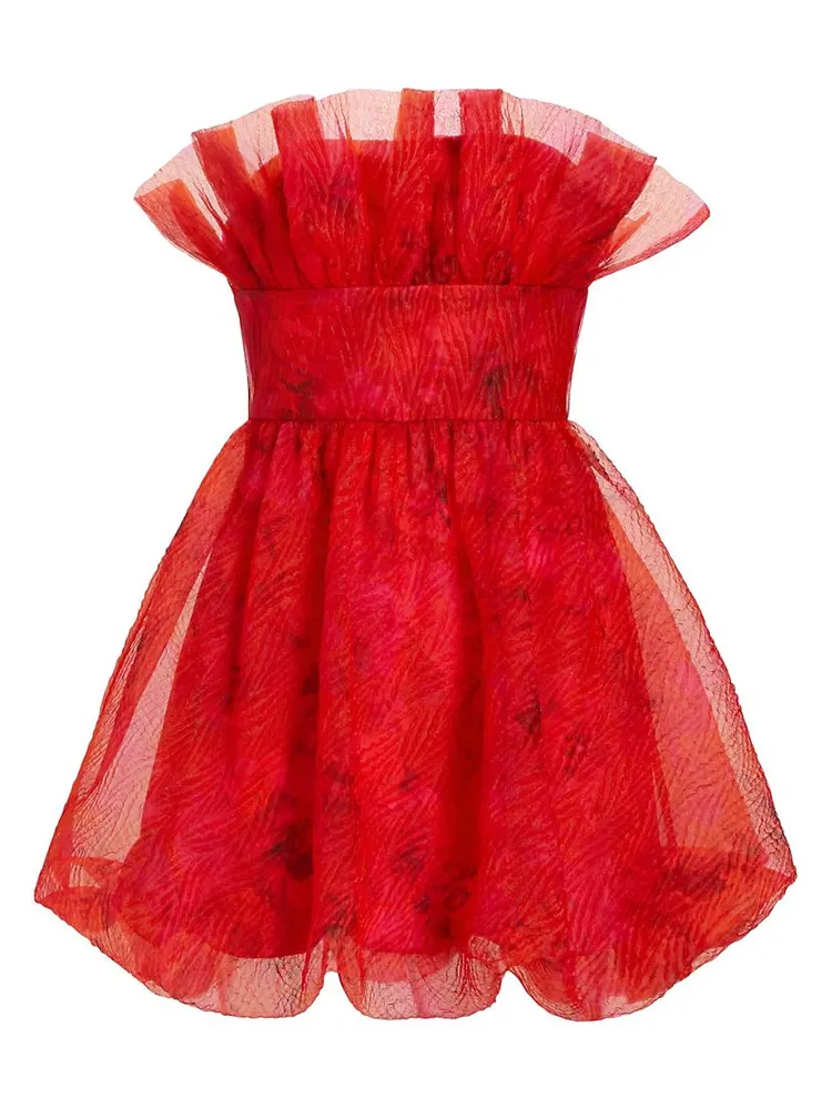 Rory Organza Strapless Minidress