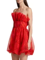 Rory Organza Strapless Minidress