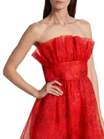 Rory Organza Strapless Minidress