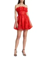 Rory Organza Strapless Minidress