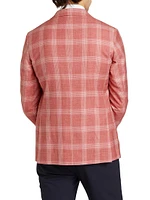 Slim-Fit Plaid Wool-Blend Two-Button Sport Coat