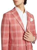 Slim-Fit Plaid Wool-Blend Two-Button Sport Coat