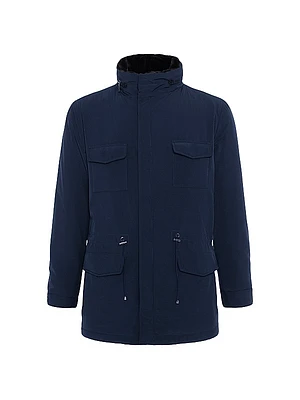 Fabric Jacket With Shearling Lamb Jacket
