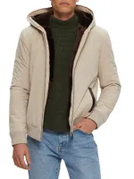 Shearling Lamb Lined Bomber Jacket