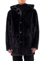 Reversible Shearling Lamb Parka Jacket