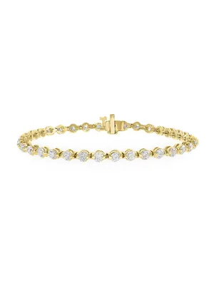 14K Gold & 5.01 TCW DiamondTennis Bracelet