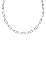 14K White Gold & 7.02 TCW Diamond Pavé Chain Necklace