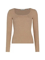 Fitted Scoop-Neck Top