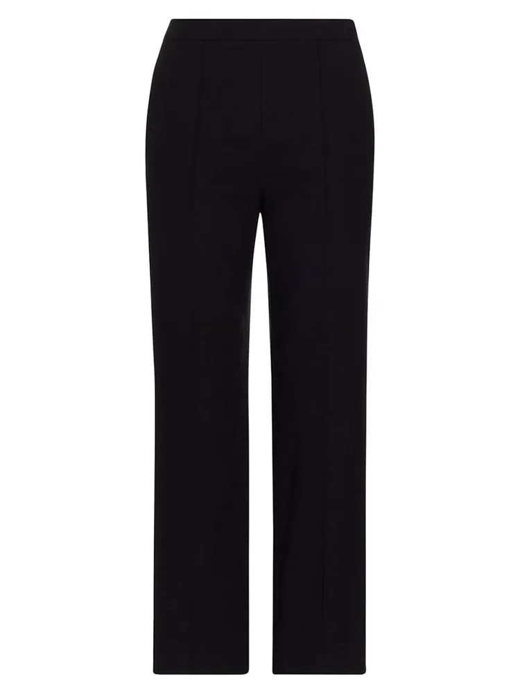 Mid-Rise Wool-Blend Cropped Pants