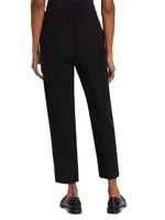 Mid-Rise Wool-Blend Cropped Pants
