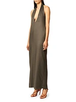 The Sybil Plunge Maxi Dress