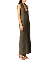 The Sybil Plunge Maxi Dress