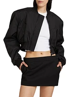 Tailored Crop Bomber Jacket