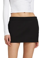 Virgin Wool Micro Miniskirt