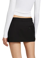 Virgin Wool Micro Miniskirt