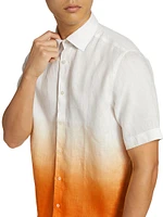 COLLECTION Ombré Linen Button-Front Shirt