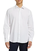 COLLECTION Seersucker Cotton Button-Front Shirt