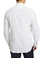 COLLECTION Seersucker Cotton Button-Front Shirt