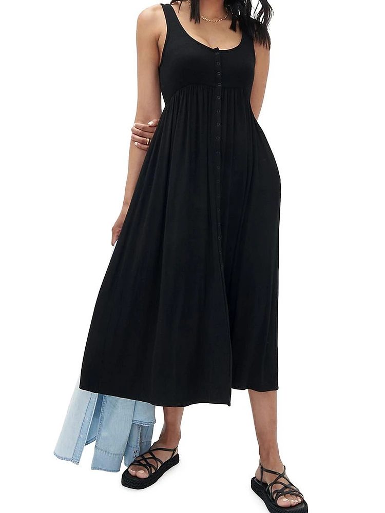 The Softest Rib Maternity Nursing Friendly Tank Dress